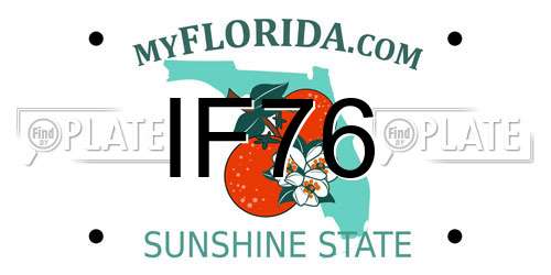 IF76 Florida License Plate
