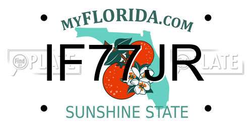 IF77JR Florida License Plate