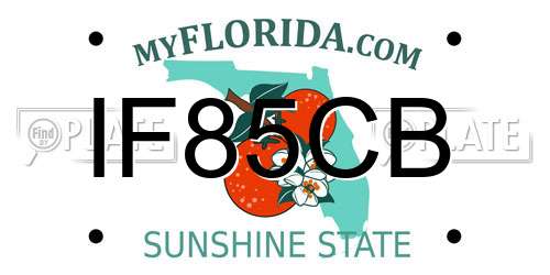 IF85CB Florida License Plate