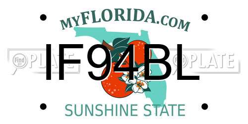 IF94BL Florida License Plate