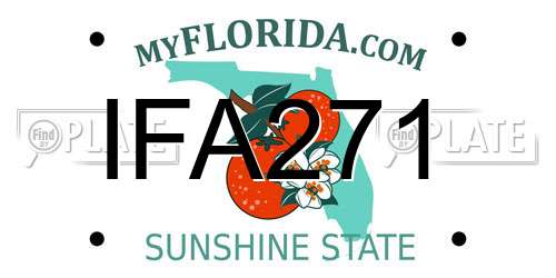 IFA271 Florida License Plate