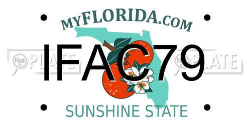 IFAC79 Florida License Plate