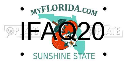 IFAQ20 Florida License Plate
