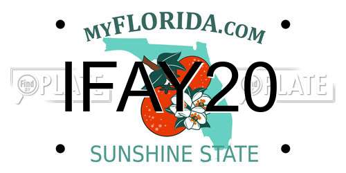 IFAY20 Florida License Plate
