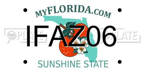 IFAZ06 Florida License Plate