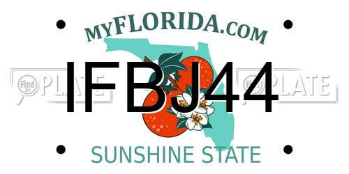 IFBJ44 Florida License Plate