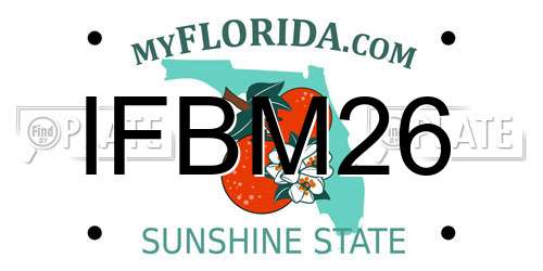 IFBM26 Florida License Plate