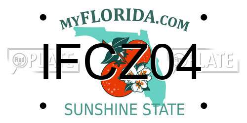 IFCZ04 Florida License Plate