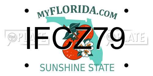 IFCZ79 Florida License Plate