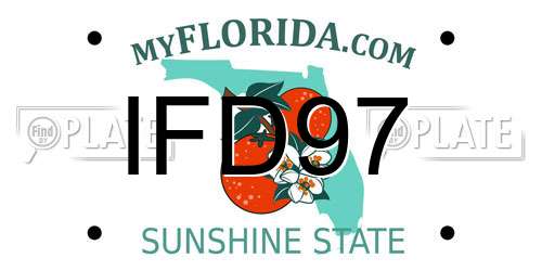 IFD97 Florida License Plate