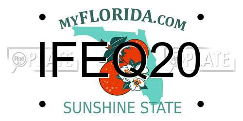 IFEQ20 Florida License Plate