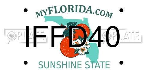 IFFD40 Florida License Plate