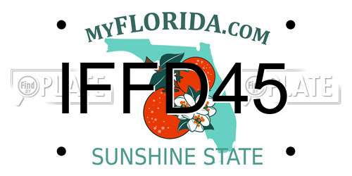 IFFD45 Florida License Plate