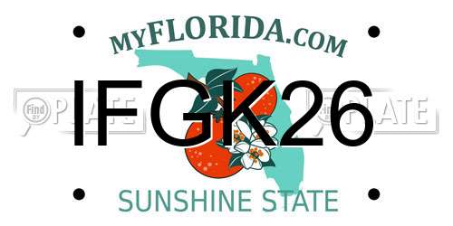 IFGK26 Florida License Plate