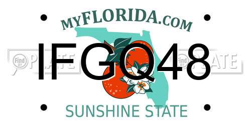 IFGQ48 Florida License Plate