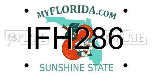 IFH286 Florida License Plate