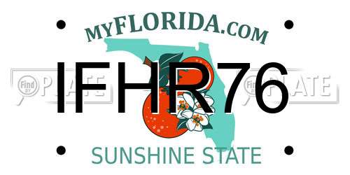 IFHR76 Florida License Plate
