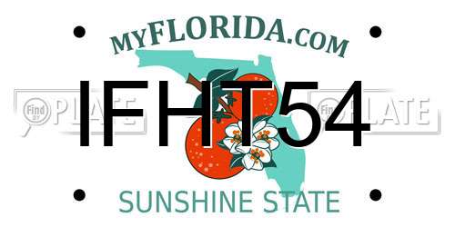 IFHT54 Florida License Plate