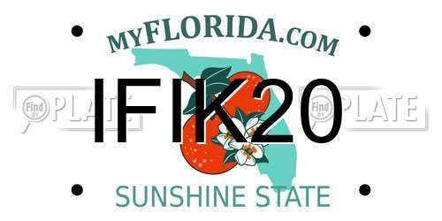 IFIK20 Florida License Plate