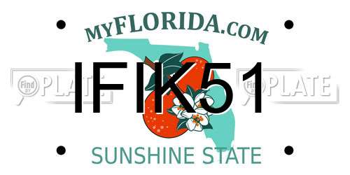 IFIK51 Florida License Plate