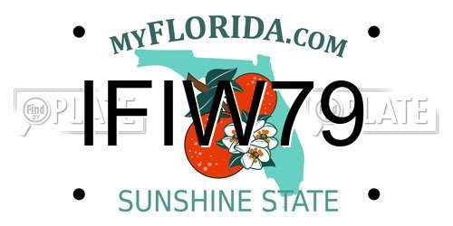 IFIW79 Florida License Plate