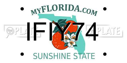 IFIY74 Florida License Plate