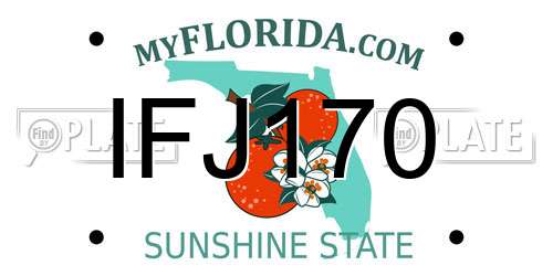 IFJ170 Florida License Plate