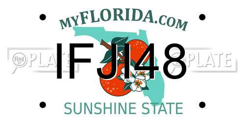 IFJI48 Florida License Plate