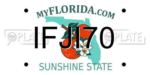 IFJI70 Florida License Plate
