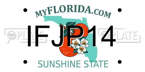 IFJP14 Florida License Plate