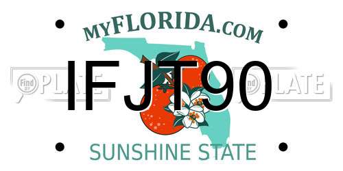 IFJT90 Florida License Plate