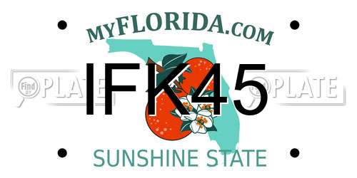 IFK45 Florida License Plate