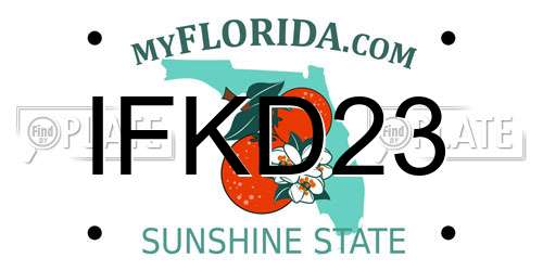 IFKD23 Florida License Plate