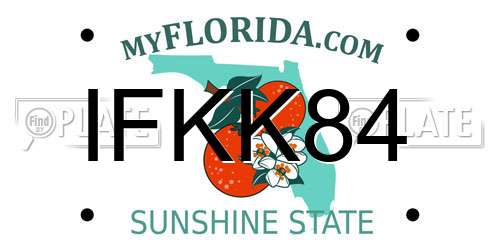 IFKK84 Florida License Plate