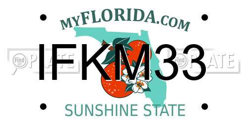 IFKM33 Florida License Plate