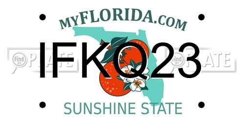 IFKQ23 Florida License Plate