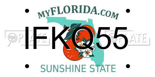 IFKQ55 Florida License Plate