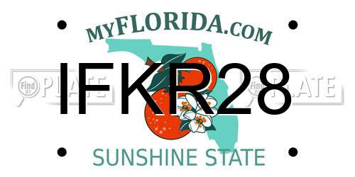 IFKR28 Florida License Plate