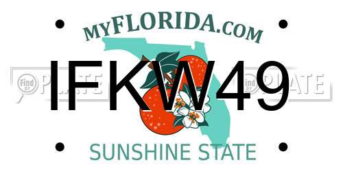 IFKW49 Florida License Plate