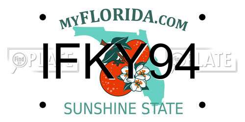 IFKY94 Florida License Plate
