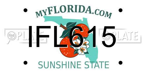 IFL615 Florida License Plate