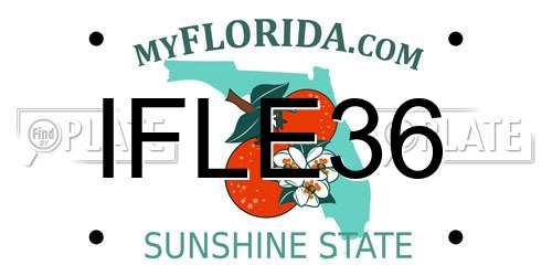 IFLE36 Florida License Plate