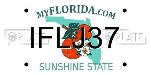 IFLJ37 Florida License Plate