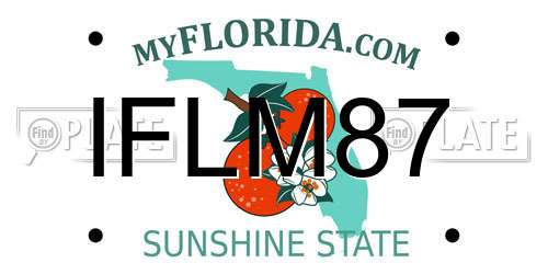 IFLM87 Florida License Plate