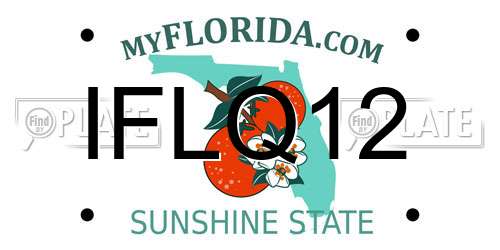 IFLQ12 Florida License Plate