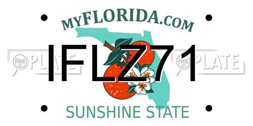 IFLZ71 Florida License Plate