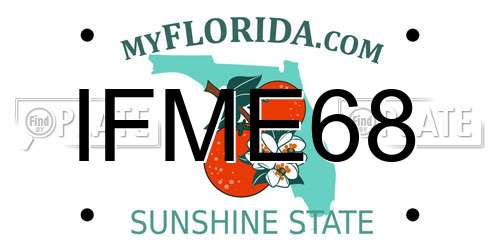 IFME68 Florida License Plate