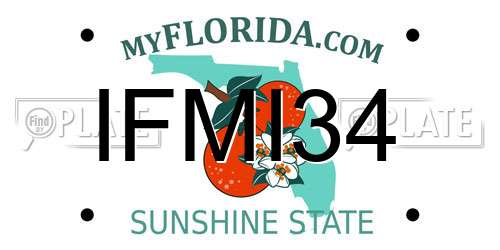 IFMI34 Florida License Plate
