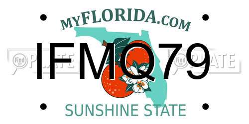 IFMQ79 Florida License Plate