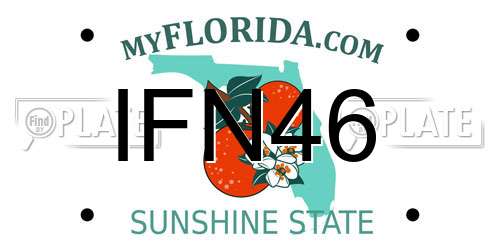IFN46 Florida License Plate